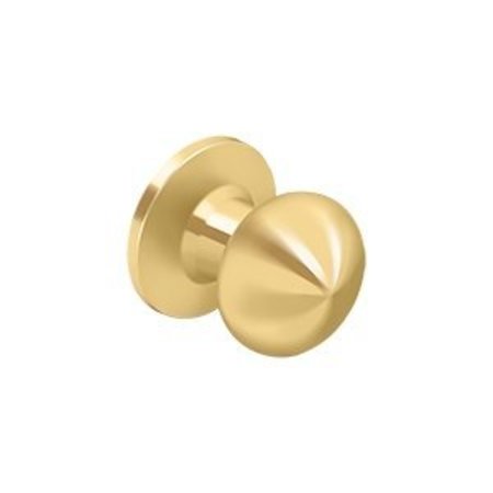 DELTANA Portland Knob Dummy, PVD Polished Brass Finish, 10PK 6904D-003-XCP10